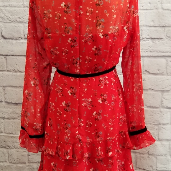Lulus Red Ruffled Dress - Picture 4 of 10